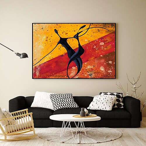 

Handmade Oil Painting Canvas Wall Art Decoration Modern Abstract Dancing Figures for Home Decor Rolled Frameless Unstretched Painting