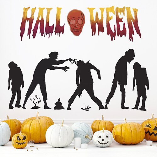 

Holiday / Halloween Wall Stickers Bathroom / Living Room, Removable / Pre-pasted PVC Home Decoration Wall Decal 2pcs