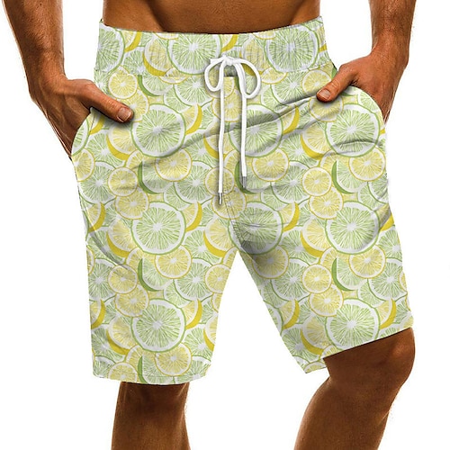 

Men's Swim Trunks Swim Shorts Quick Dry Board Shorts Bathing Suit with Pockets Drawstring Swimming Surfing Beach Water Sports Printed Fruit Spring Summer