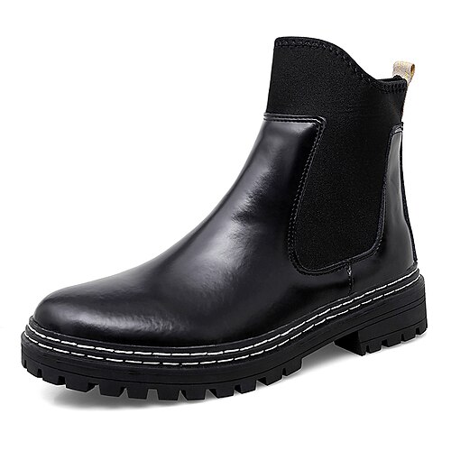 

Hombre Botas Botines chelsea Casual Británico Diario PU Botines / Hasta el Tobillo Negro Invierno Otoño