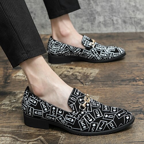 

Men's Loafers Slip-Ons Business British Party Evening Office Career Suede PU Black Fall
