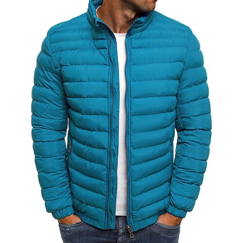 

Men's packable lightweight Puffer Jacket Cotton Padded Coat Autumn Winter Light Down Fashion Short Large Ultra-thin Slim Coat Down windproof Jackets