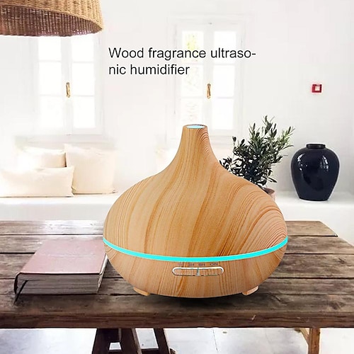 

Ultrasonic Humidifier Usb Aroma Diffuser Air Essential Oil Atomizer Wood Grain Humidifier Seven Color LED Lamp Home Mini