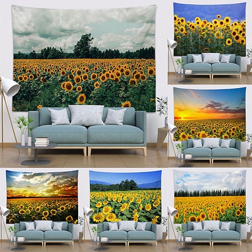 

girasole vista grande arazzo da parete art decor coperta tenda da appendere casa camera da letto soggiorno decorazione poliestere