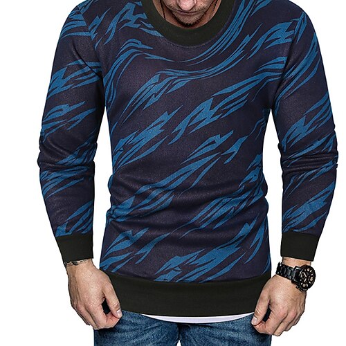

Men's Sweatshirt Pullover Graphic Patterned Print Daily Holiday Going out 3D Print Casual Streetwear Hoodies Sweatshirts Blue Red