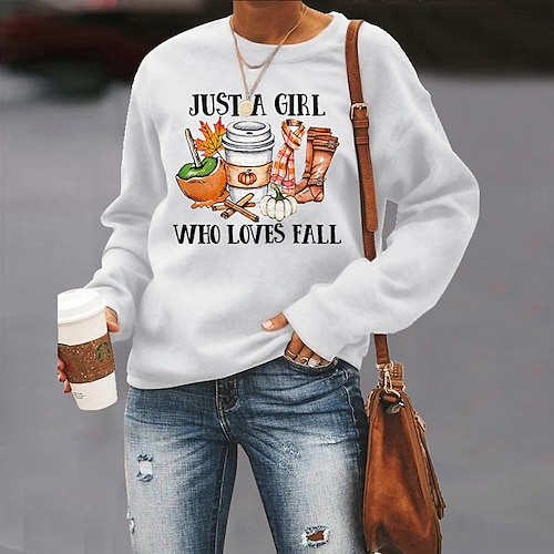 

Women's Sweatshirt Pullover Graphic Patterned Text Punk Print Halloween Daily Sports Hot Stamping Active Streetwear Hoodies Sweatshirts Green White Black