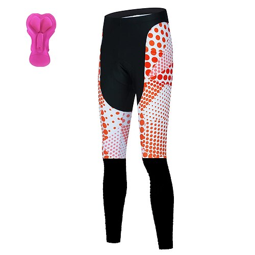 

21Grams Women's Cycling Tights Bike Bottoms Mountain Bike MTB Road Bike Cycling Sports Polka Dot 3D Pad Cycling Breathable Quick Dry Red Polyester Spandex Clothing Apparel Bike Wear / Stretchy