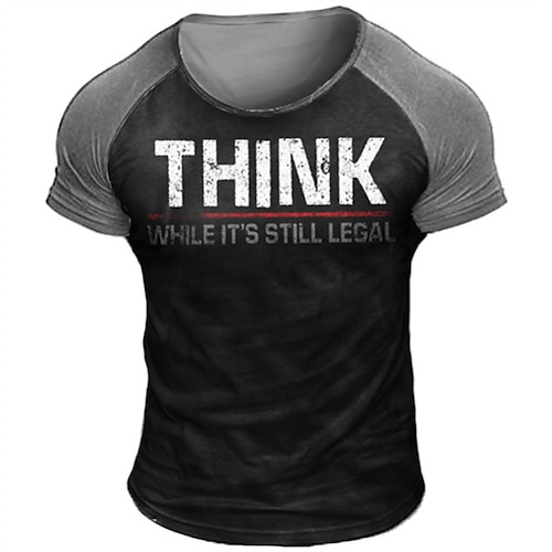 

Men's Unisex T shirt Tee 3D Print Graphic Prints Letter Crew Neck Street Daily Print Short Sleeve Tops Designer Casual Big and Tall Sports Black / Summer / Summer