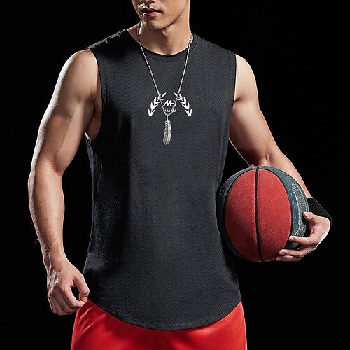 

Fitness Sleeveless Vest Men's Quick-Drying Sports Summer Self-Cultivation Tide Brand T-Shirt Muscle Maiba Dog Basketball Training