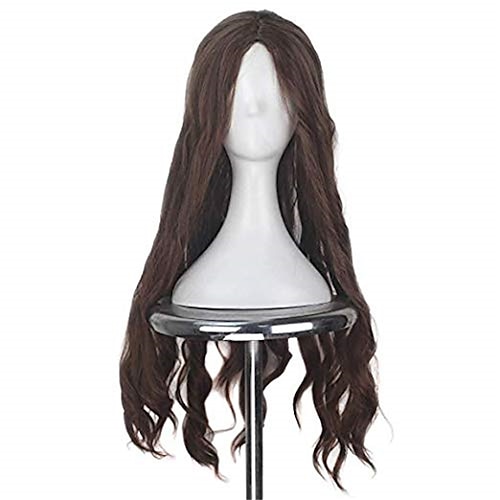 

The X-Men Scarlet Witch Cosplay Wig Long Brown Curly Female Center Part Wigs Hair Wanda Maximoff Costume Wig Halloween