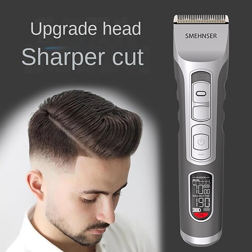 

Electric Hair Salon Hair ClipperRechargeable Adult Electric Hair Clipper Liquid Crystal Household Hair Shaver Oil Head