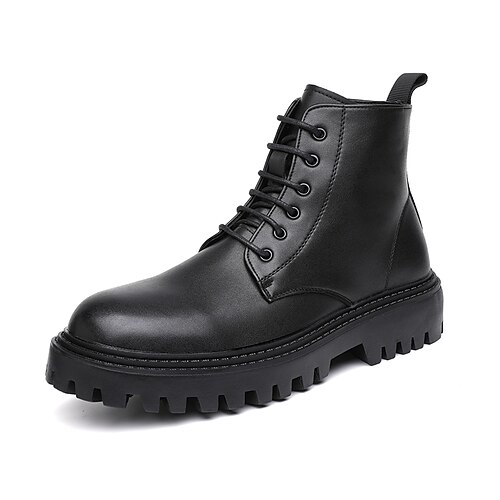 

Men's Boots Combat Boots Casual Classic Daily PU Booties / Ankle Boots Black Winter Fall