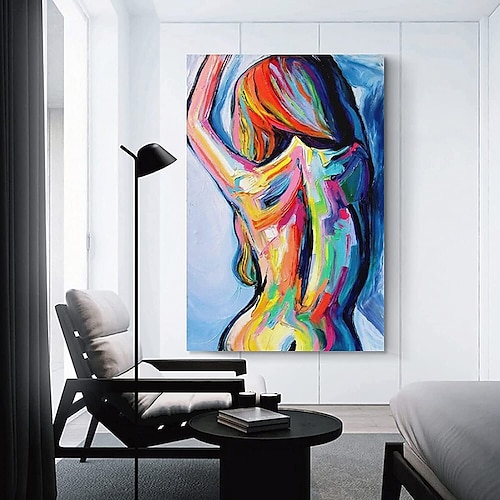 

Handmade Oil Painting Canvas Wall Art Decoration Modern Female Nude Human Body for Home Decor Rolled Frameless Unstretched Painting