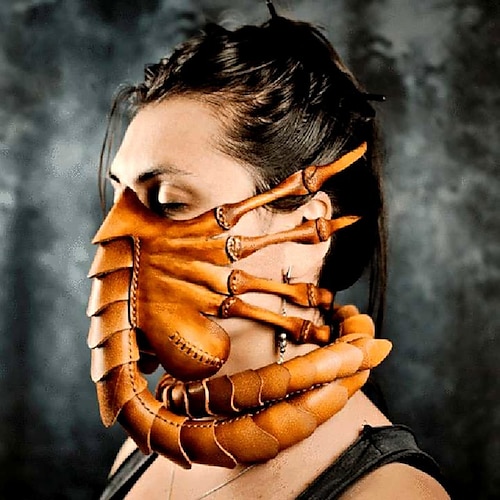 

Djevel / Romvesen / Skorpion Maske / Facehugger Voksne Skummelt Herre Brun Kunstlær Cosplay-tilbehør Maskerade kostymer / Dame