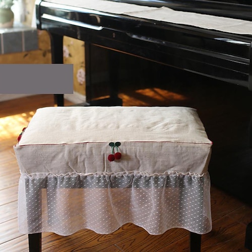 

Table Cloth Piano Stool Cover Dustproof Cover with Lace for standard vertical pianos Handcrafted with luxurious & durable fabric