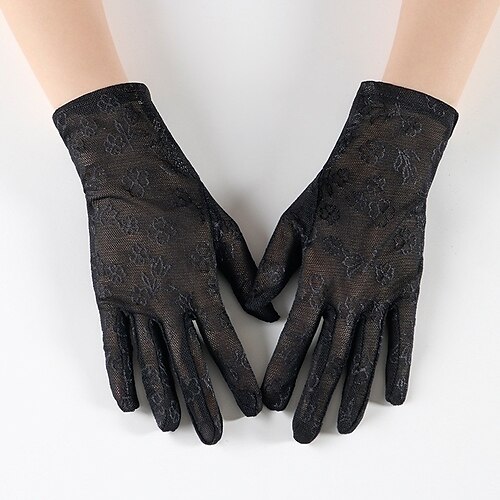 

Women's Lace Gloves Wedding Party Evening Gift Polyester Simple Bridal Gloves Sexy Anti-Dust 1 Pair