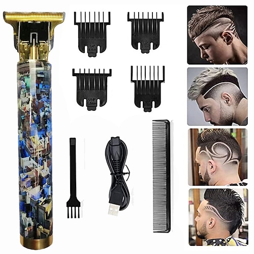

Electric Hair Clippers Grooming Rechargeable Cordless Close Cutting T-Blade Trimmer for Men 0mm Baldheaded Hair Clippers Zero Gapped Detail Beard Shaver Barbershop