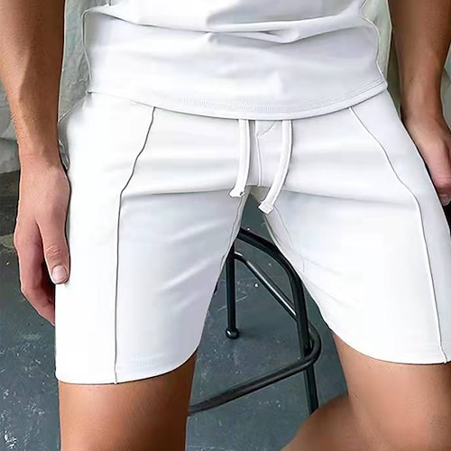 

Men's Running Shorts Sweatshorts Drawstring Bottoms Athletic Breathable Quick Dry Moisture Wicking Fitness Running Active Training Sportswear Activewear Solid Colored Apple Green White Black