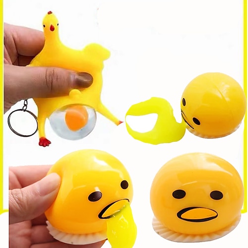 

erbrechen eigelb anti stress spielzeug faul eigelb bruder dekompression schleim kreativ streich geschenke für kinder lustige spielzeuge lustige huhn ei legehennen überfüllt stress ball schlüsselbund