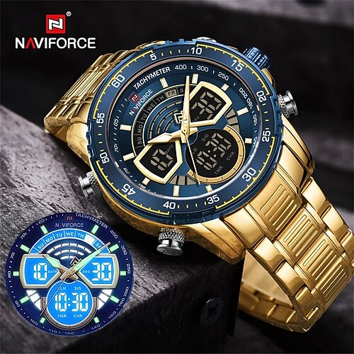 

NAVIFORCE Quartz Watch for Men Analog Quartz Stylish Stylish Waterproof Alloy Stainless Steel Fashion