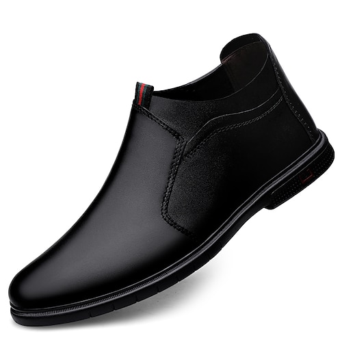 

Homens Botas Sapatos Confortáveis Casual Formais Diário Pele Preto Outono Primavera