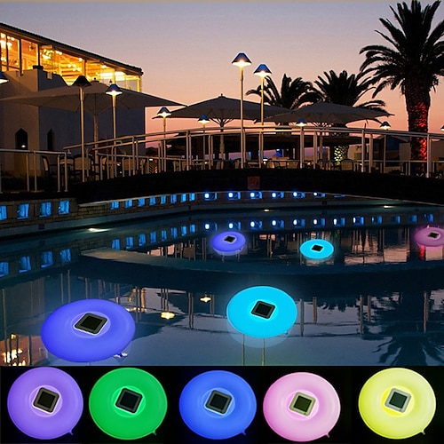 

1/2/4 pcs Solar RGB Swimming Pool Light Inflatable Floating Light Colorful Outdoor Waterproof Garden Lawn Pool Landscape Decoration