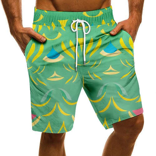

Men's Swim Trunks Swim Shorts Quick Dry Board Shorts Bathing Suit with Pockets Drawstring Swimming Surfing Beach Water Sports Printed Spring Summer