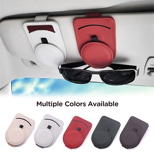 

StarFire Universal Cowhide Car Eyeglass Holder Glasses Storage Clip Auto Interior Organize Accessories Car Sunglasses Holder Spectacle Frame