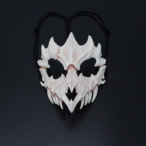 

Dragon / Tiger Mask Adults' Horror Men's White / White / Beige Resin Cosplay Accessories Masquerade Costumes