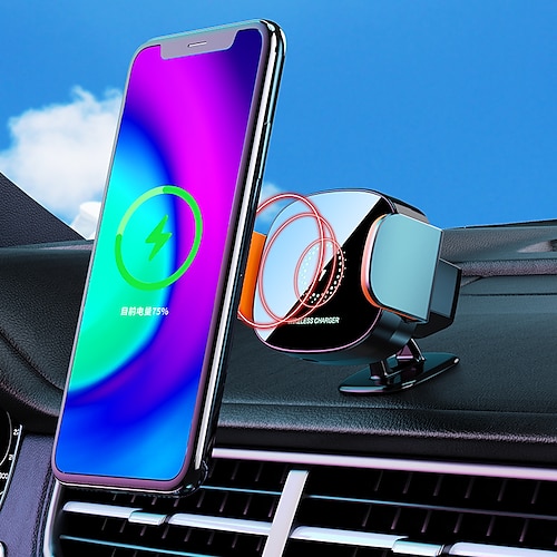 

15W Car Air Outlet Wireless Charger For Iphone Xiaomi Samsung Huawei Mobile Phone Charging Stand Car Navigation Socket 15W Fast Charge