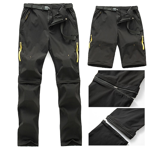 

Men's Convertible Zip Off Pants Hiking Pants Trousers Summer Outdoor Breathable Water Resistant Quick Dry Zipper Pocket Bottoms Elastic Waist Black Grey Climbing Camping / Hiking / Caving S M L XL 2XL