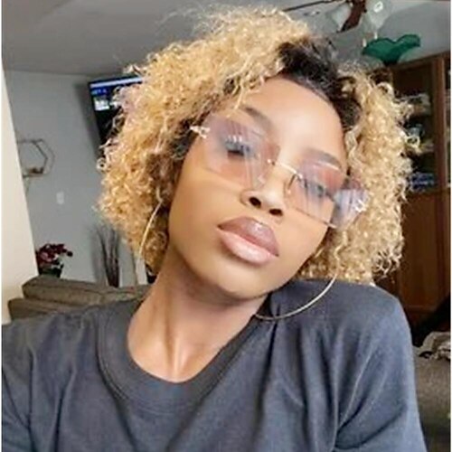 

Pixie Cut Wigs Human Hair Wigs Bob Curly 13x1 Lace Frontal Wig Pre Plucked Cheap Lace Front Wig For Women Water Deep Wave