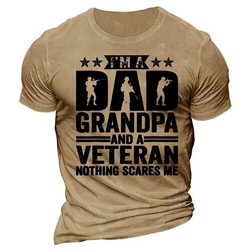 

Men's Unisex T shirt Tee 3D Print Graphic Prints Letter Crew Neck Street Daily Print Short Sleeve Tops Designer Casual Big and Tall Sports Black Gray Army Green / Summer / Summer