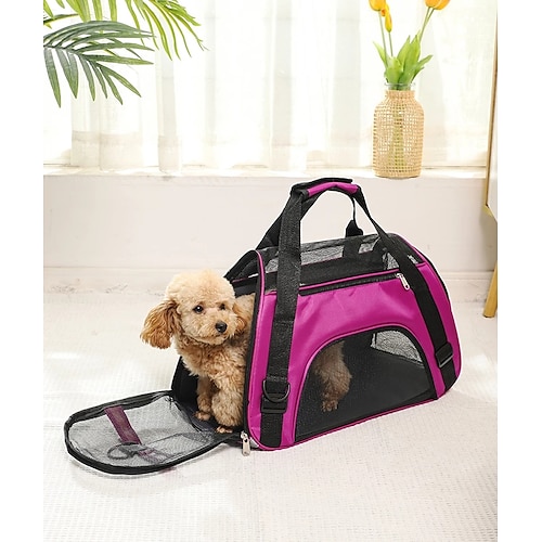 

Mochila portátil para animais de estimação bolsa de viagem bolsa de gato bolsa de transporte de cachorro de gato mochila de estimação transportadora de gato bolsa de pelúcia de viagem bolsa respirável