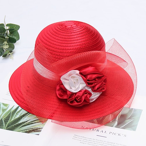 

Hats Fancy Plain Casual Holiday Elegant With Flower Headpiece Headwear