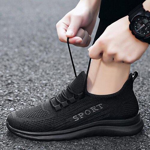 

shoes men's 2022 spring new foreign trade men's shoes wholesale polyurethane flying woven single shoes casual breathable sports shoes men