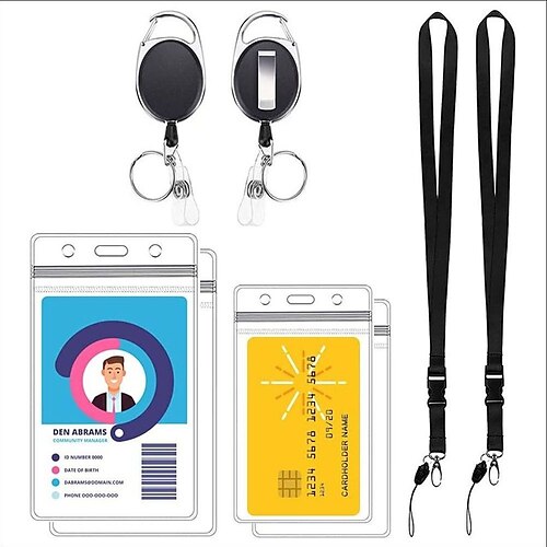 

Easy Pull Buckle Document Buckle Telescopic Buckle Transparent Document Badge Lanyard