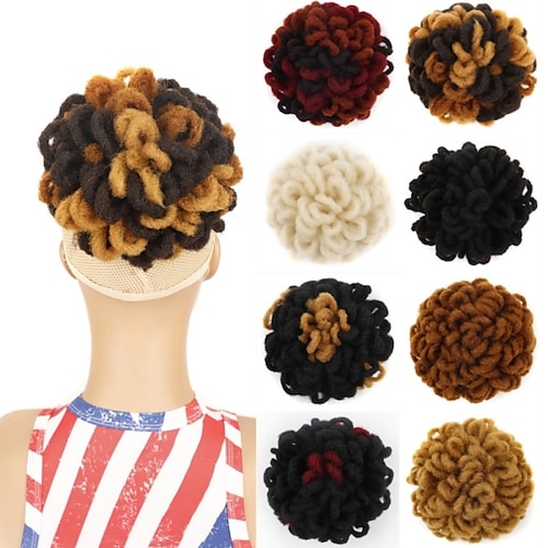 

chignons Hair Bun Drawstring Synthetic Hair Hair Piece Hair Extension Jerry Curl Afro Curly Christmas Gifts Party / Evening Daily Wear