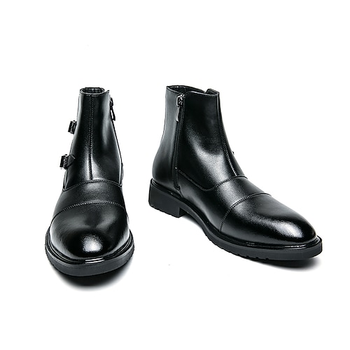 

Men's Boots Chelsea Boots Casual Daily PU Booties / Ankle Boots Black Winter Fall