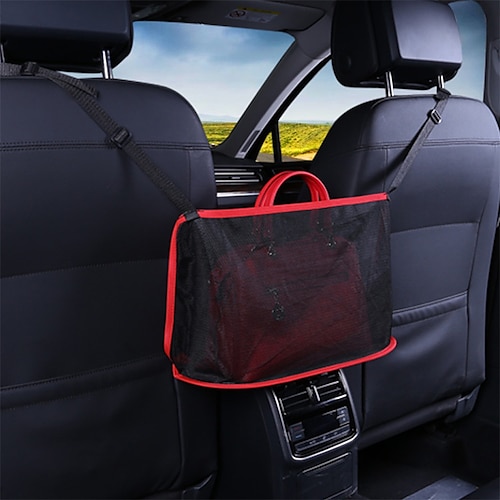 

Starfire 1 Pack Car Net Pocket Handbag Holder Universal Multifunction Car Organizer Seat Gap Storage Mesh Pocket Interior Accessories