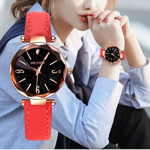 

Oktime Quartz Watch for Women Analog Quartz Glitter Sparkle Fashion Luminous Metal PU Leather School / Graduation Friends Birthday / One Year