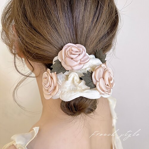 

kremmaleri~super fe ins tykktarm hår ring hode tau kvinne sen bundet hår strikk korea elegant blomst lærveske