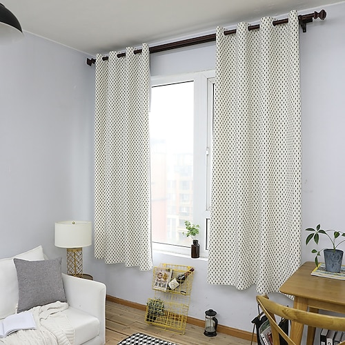 

Cortinas misturadas de linho de algodão para quarto 1 painel ilhó janela pura 50% quarto escurecimento semi blackout cortinas de pano macio leve para sala de estar