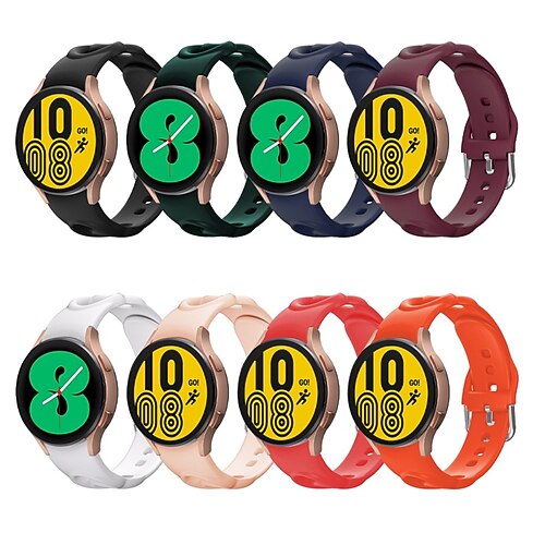 

1 pcs Smart Watch Band for Samsung Galaxy Watch 4 40/44mm Watch 4 Classic 42/46mm 20mm Silicone Smartwatch Strap Waterproof Adjustable Elastic Sport Band Replacement Wristband