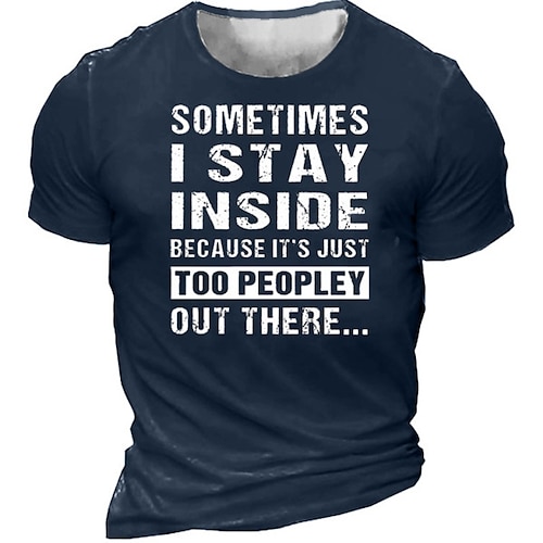 

Men's Unisex T shirt Tee Graphic Letter Crew Neck Army Green Navy Blue Black 3D Print Outdoor Street Short Sleeve Print Clothing Apparel Vintage Sports Designer Casual / Summer / Summer