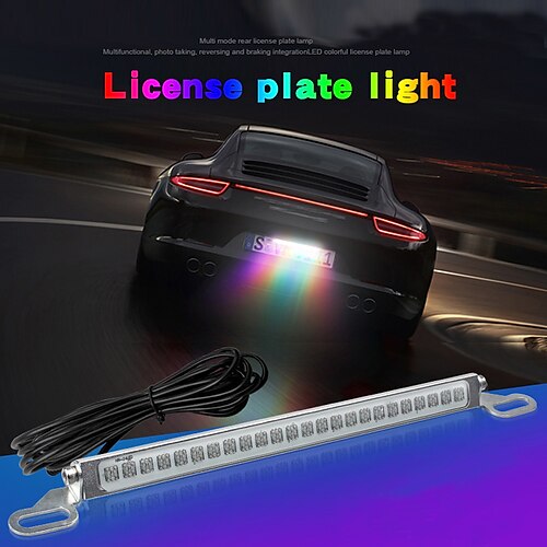 

OTOLAMPARA 2022 New Arrival RGB LED Number License Plate Light for Car Motorbike Back-up Light Brake Light 12W High Lightness Number Plate Light Turn Signal Car Exterior Modification Light