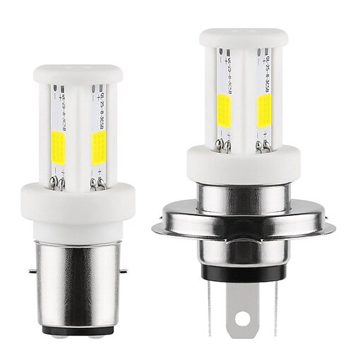 

Infitary Motorcycle Ceramic 3 Sides LED Headlight BA20D H4 Bulb Moto Motorbike White Light Scooter Accessories Lamp