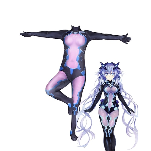 

Zentai Suits Catsuit Skin Suit Neptunia Adults' Cosplay Costumes Leotards Cosplay Women's 3D Masquerade