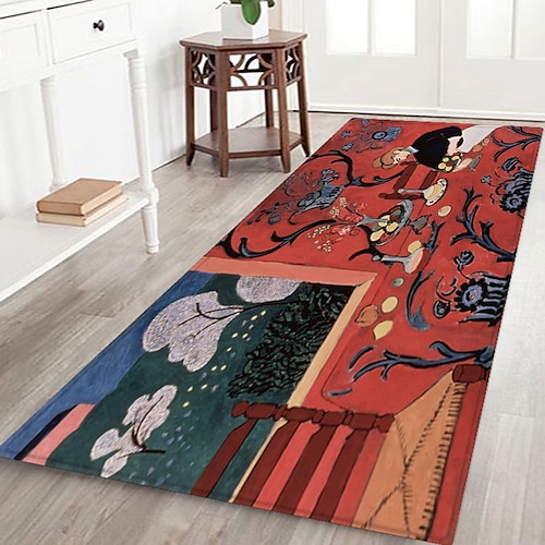 

Vintage Style Area Rugs Carpet Living Room Mat Bedroom Home Non-Slip Polyester Floor Mats Doormats for Home Decor,Machine Washable