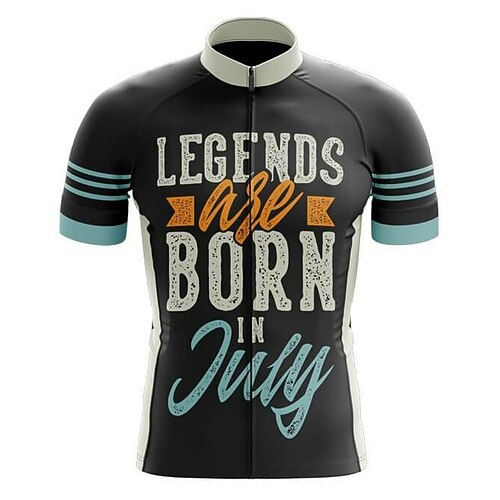 

21Grams Men's Cycling Jersey Short Sleeve Bike Top with 3 Rear Pockets Mountain Bike MTB Road Bike Cycling Breathable Quick Dry Soft Back Pocket Black Polyester Spandex Sports Clothing Apparel